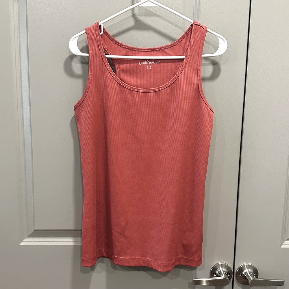 Salmon pink Eddie Bauer racer back tank, Large
